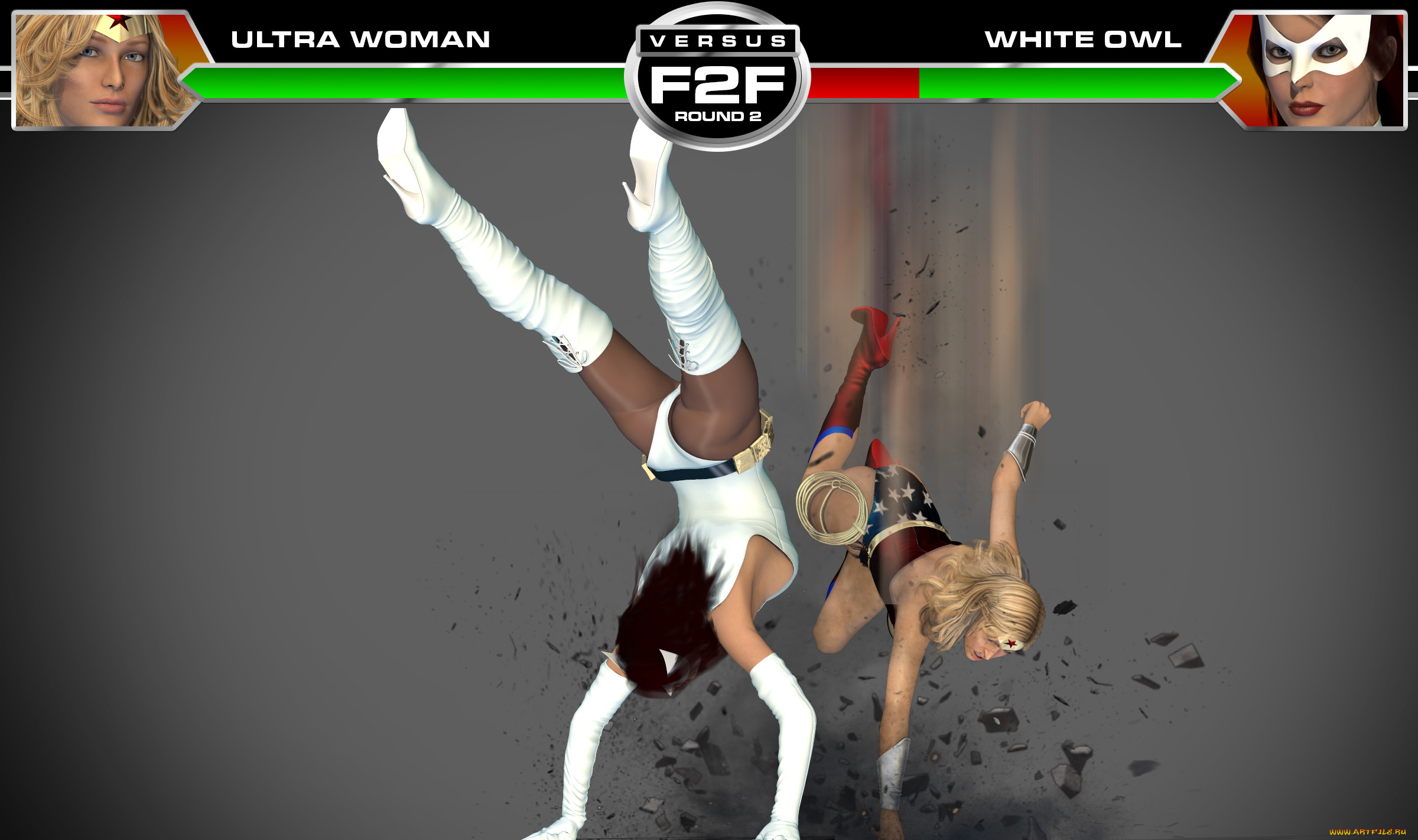 round 3,  ultra woman vs white owl, 3 ,  , fantasy, , , , , 